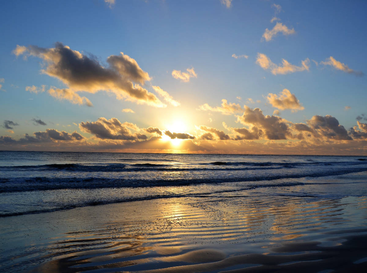 Sonnenuntergang-Nordsee