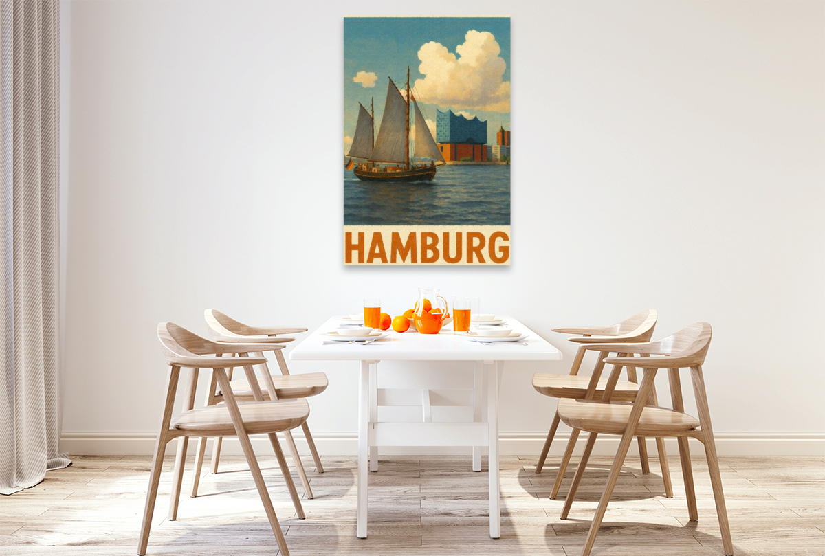 Historisches Segelschiff mit Elbphilharmonie