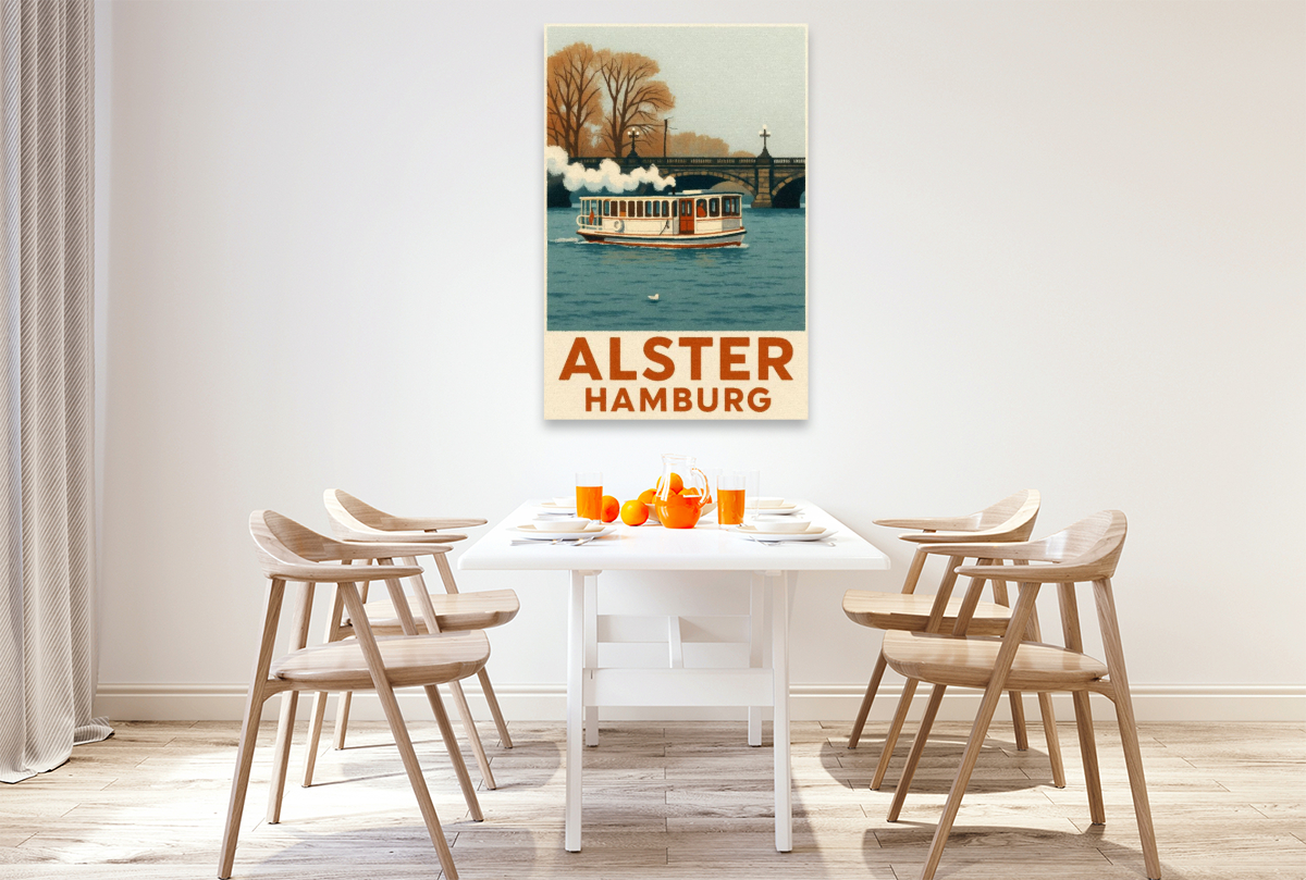Dampfschiff auf der Alster