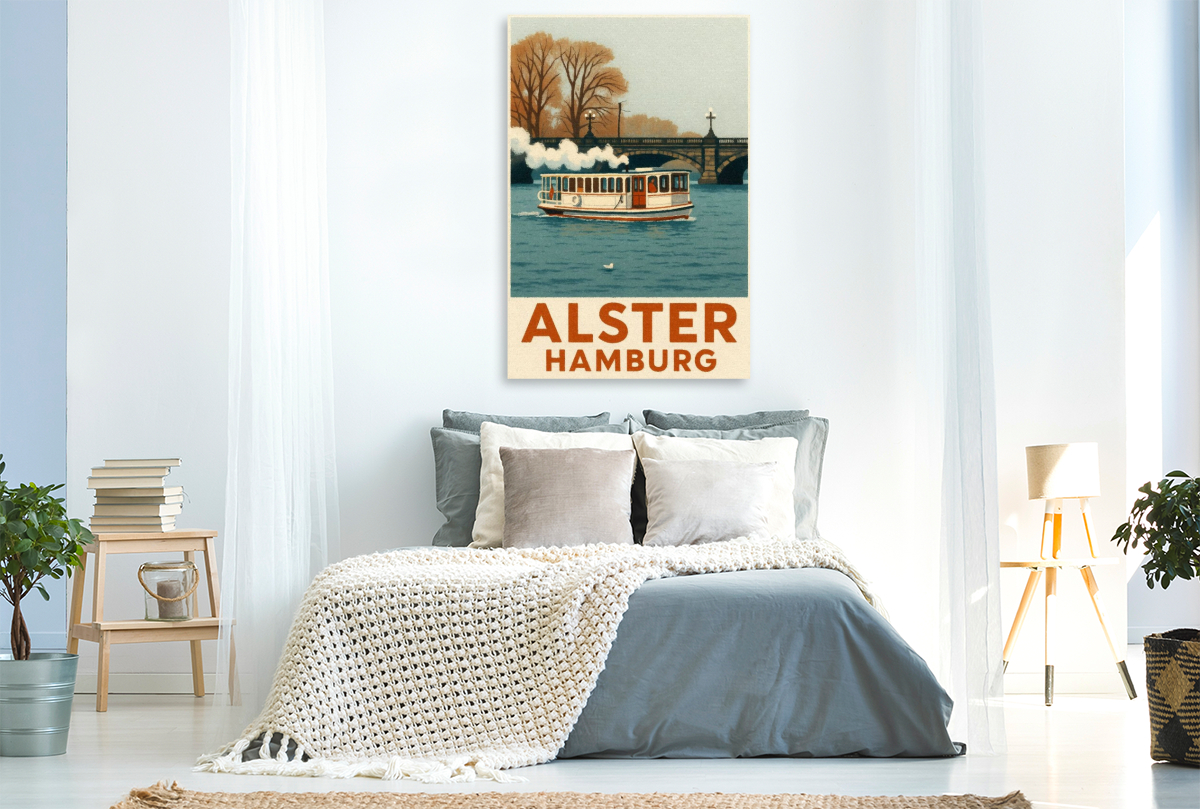Dampfschiff auf der Alster