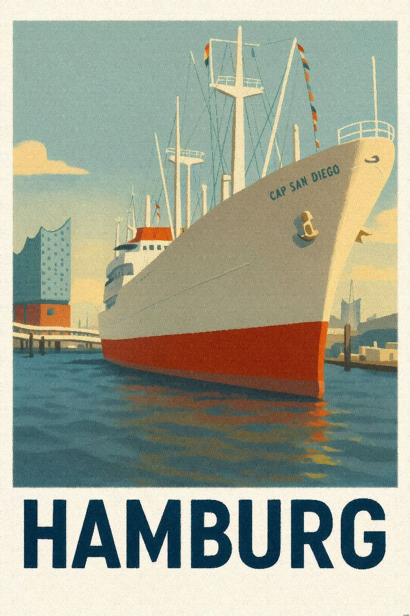 Museumsschiff Cap San Diego im Hafen