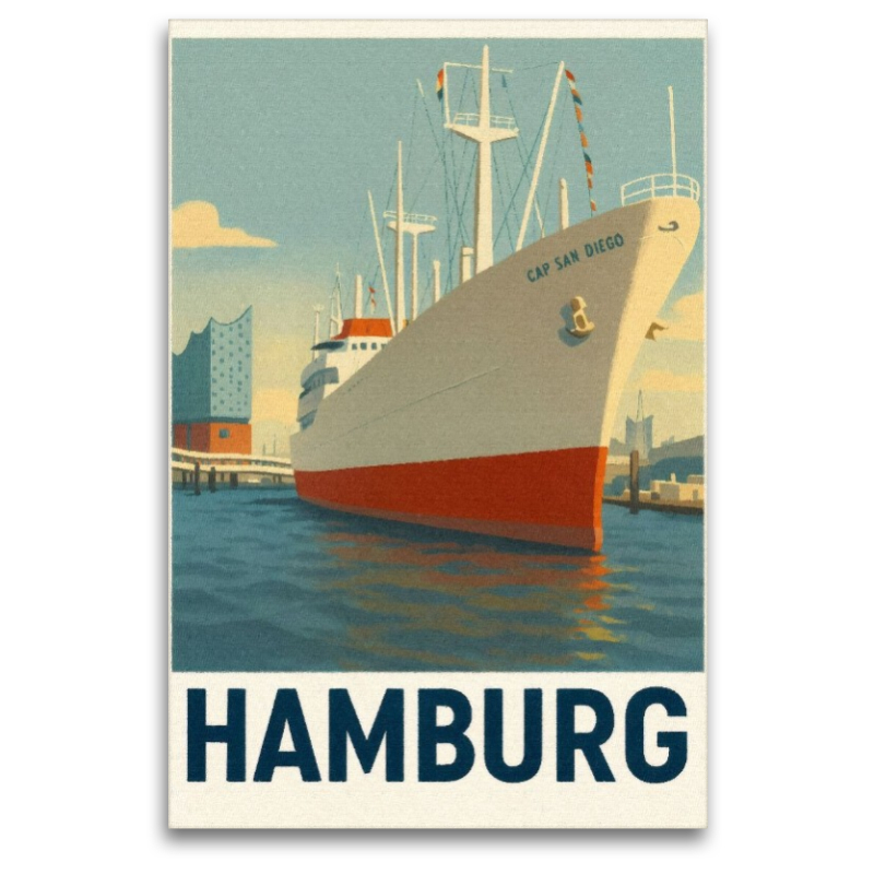Museumsschiff Cap San Diego im Hafen