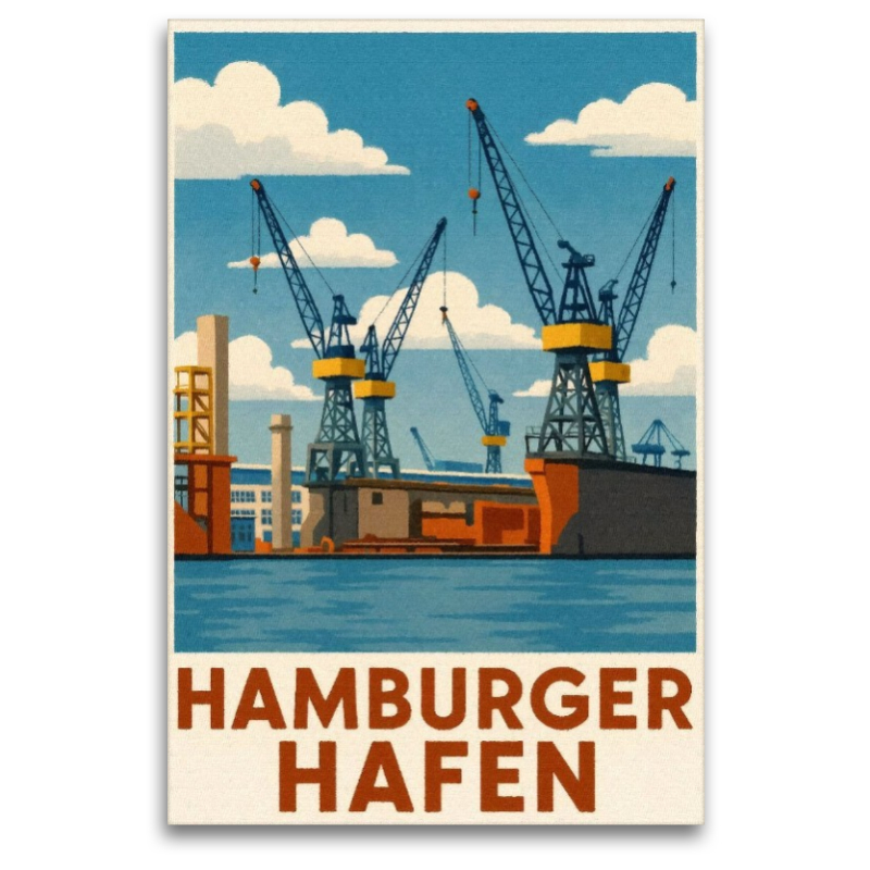 Hafenkräne in der Werft
