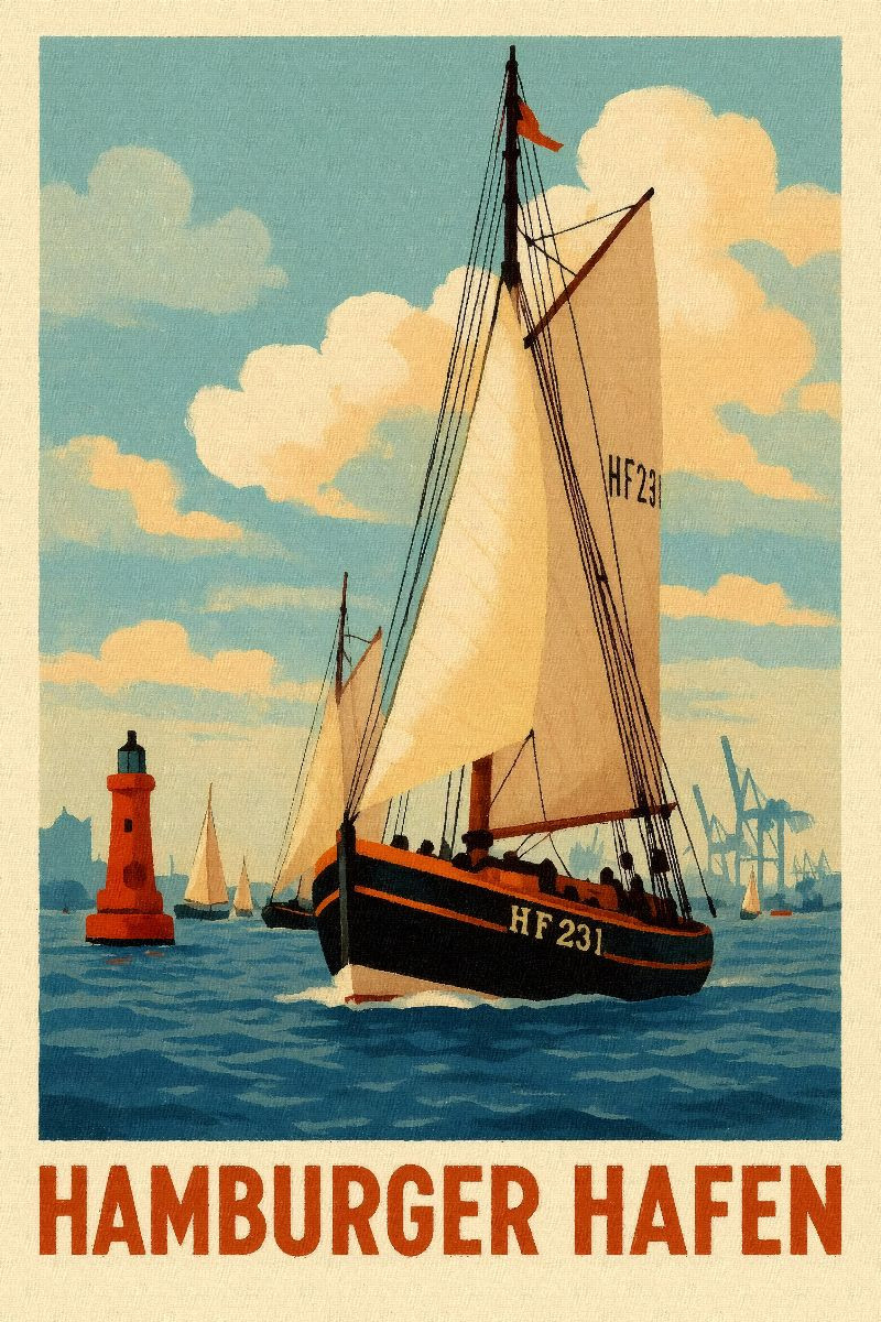 Historisches Segelschiff im Hafen