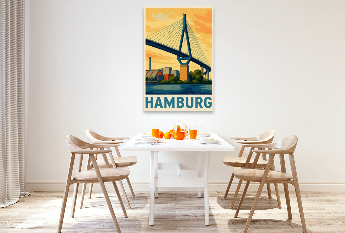 Köhlbrandbrücke am Abend