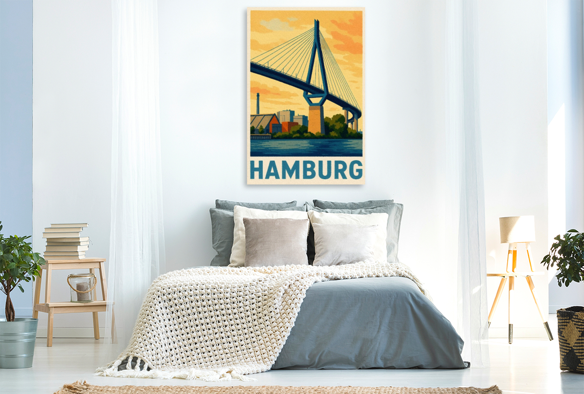 Köhlbrandbrücke am Abend