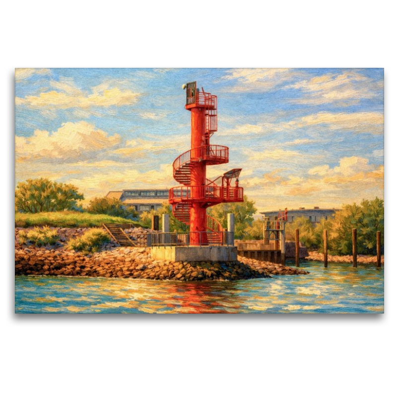 Unterfeuer Finkenwerder mit Aussichtsturm
