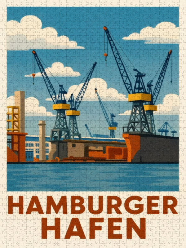 Hafenkräne in der Werft