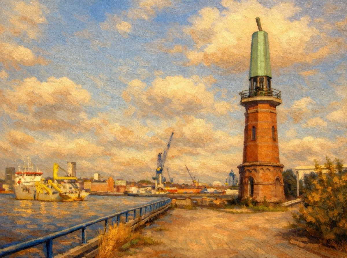 Leuchtturm Ellerholzhafen - Hamburg Steinwerder
