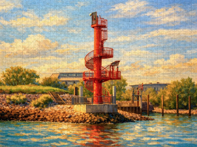 Unterfeuer Finkenwerder mit Aussichtsturm