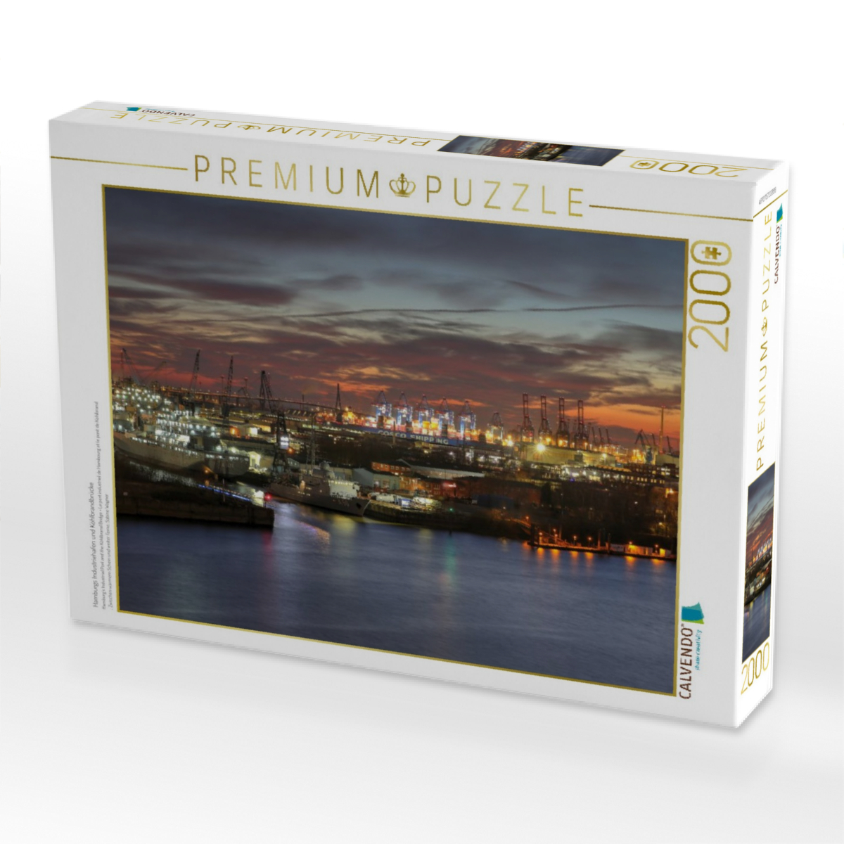 Hamburgs Industriehafen und Köhlbrandbrücke