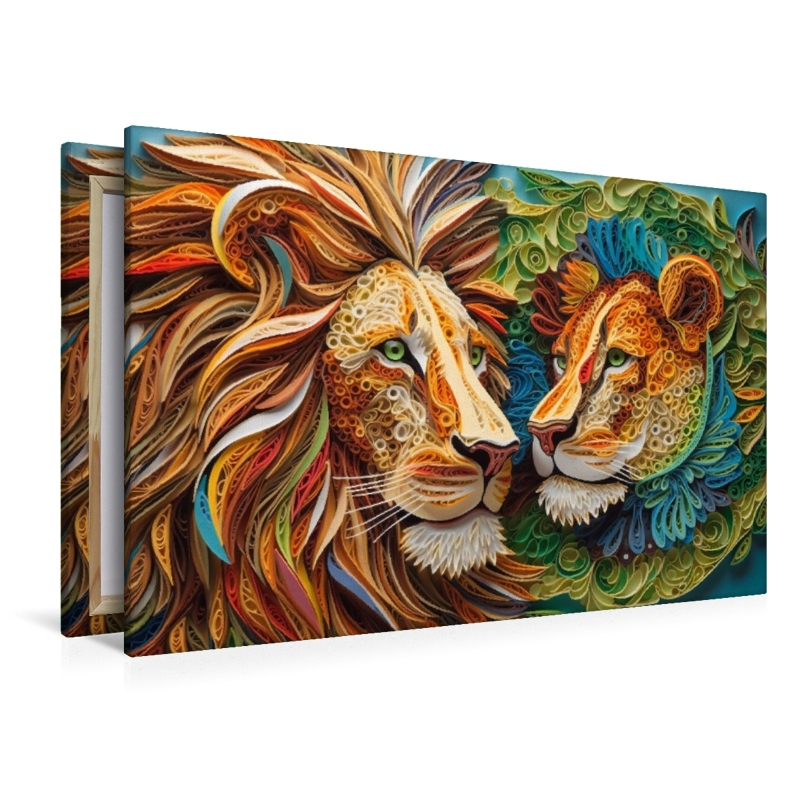 Löwen in Quilling Technik