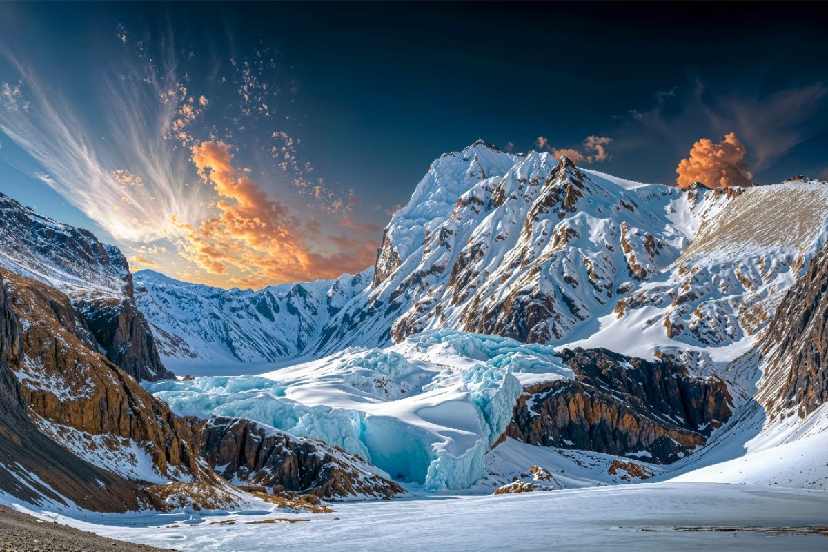 Der Athabasca-Gletscher in den Rocky Mountains