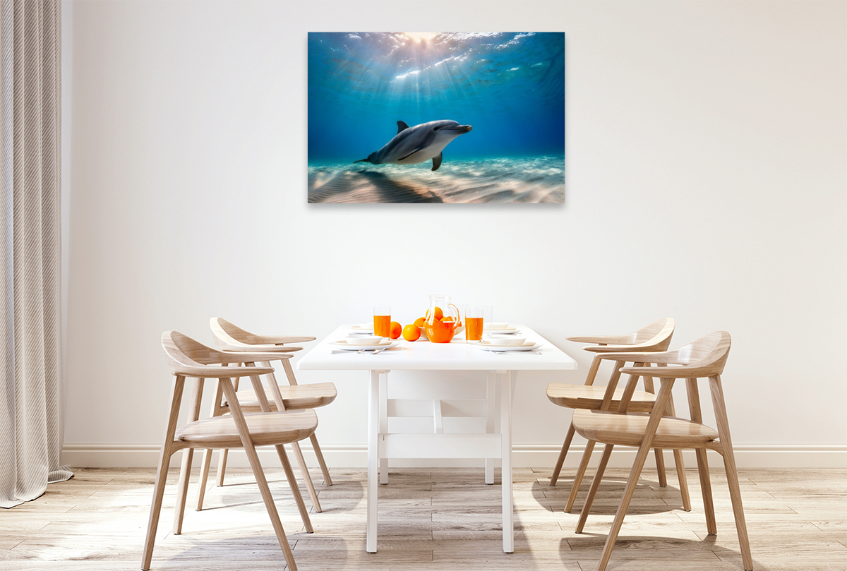 Delfin auf dem Boden des Meeres