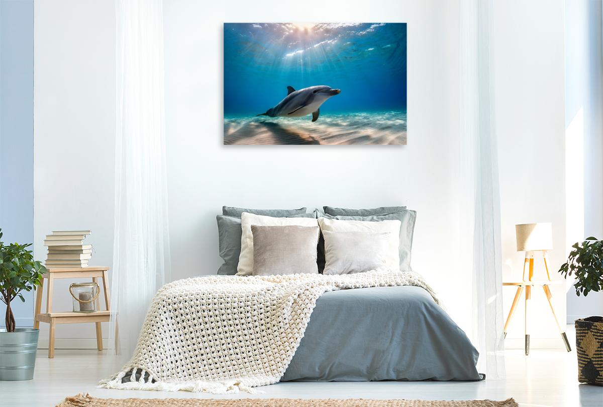 Delfin auf dem Boden des Meeres