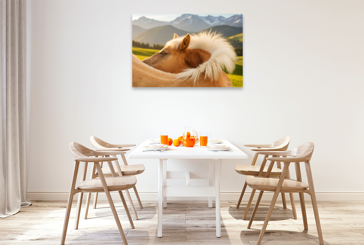 Haflinger Fohlen - juckende Stelle