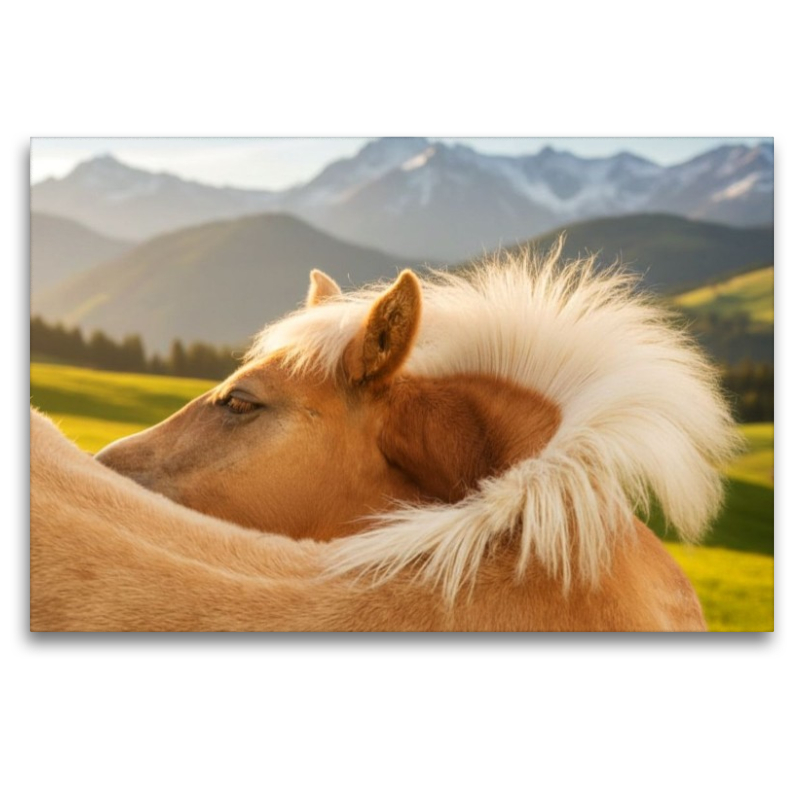 Haflinger Fohlen - juckende Stelle