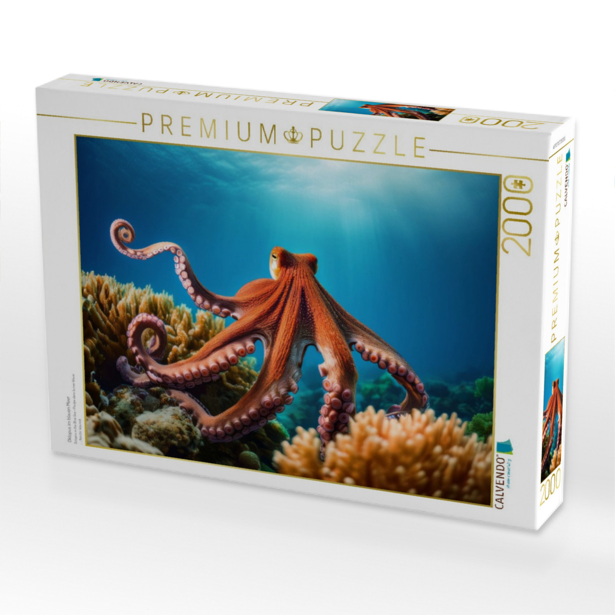 Oktopus im blauen Meer