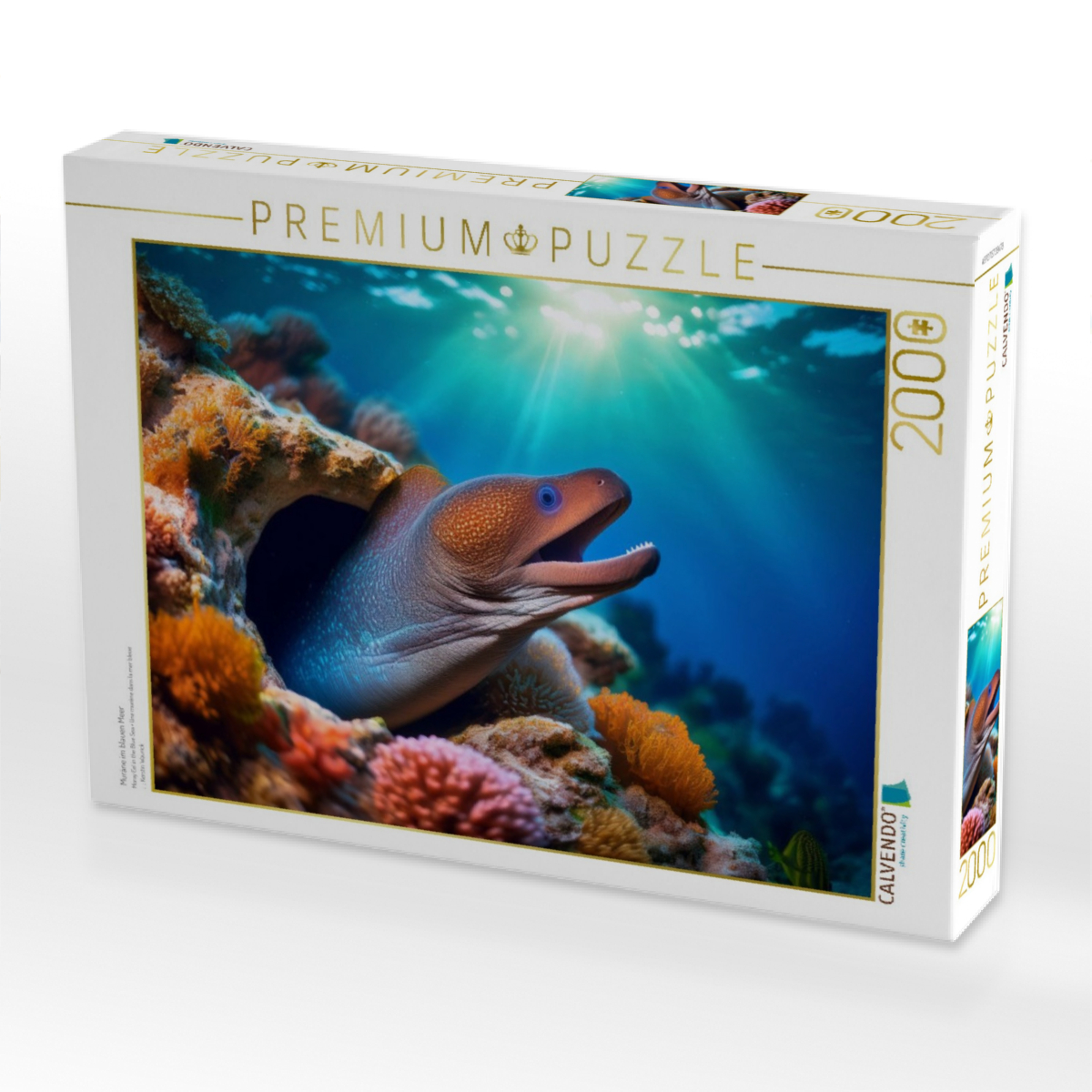 Muräne im blauen Meer
