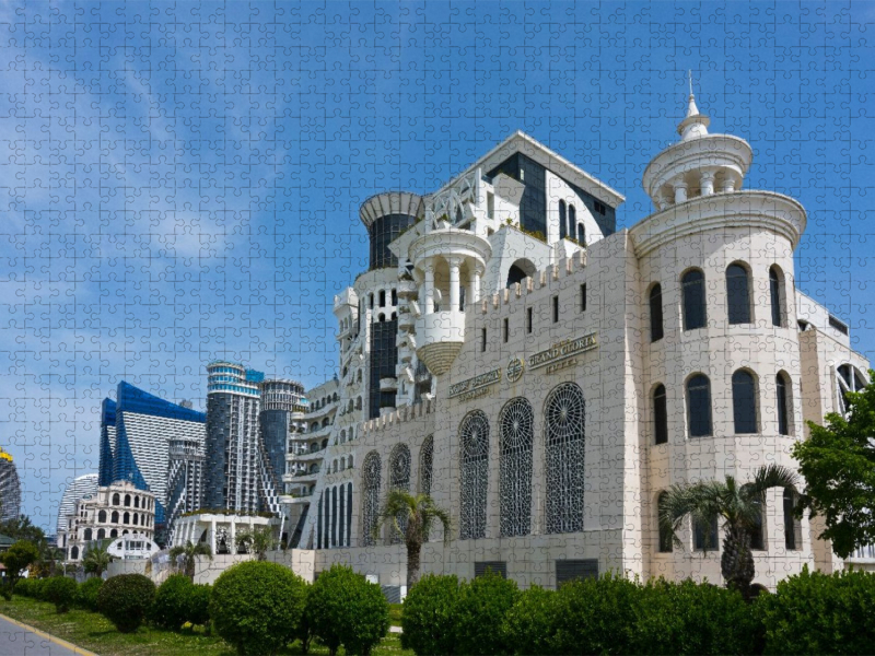 Häuser an der Promenade in Batumi