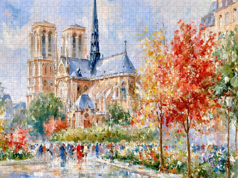 Blick auf die Kathedrale Notre Dame in Paris.