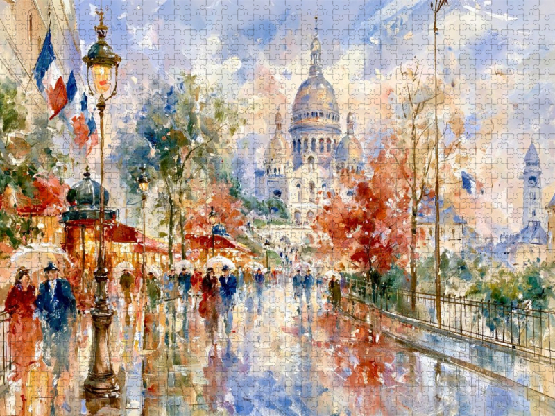 Blick auf die Basilika Sacré Coeur in Paris.