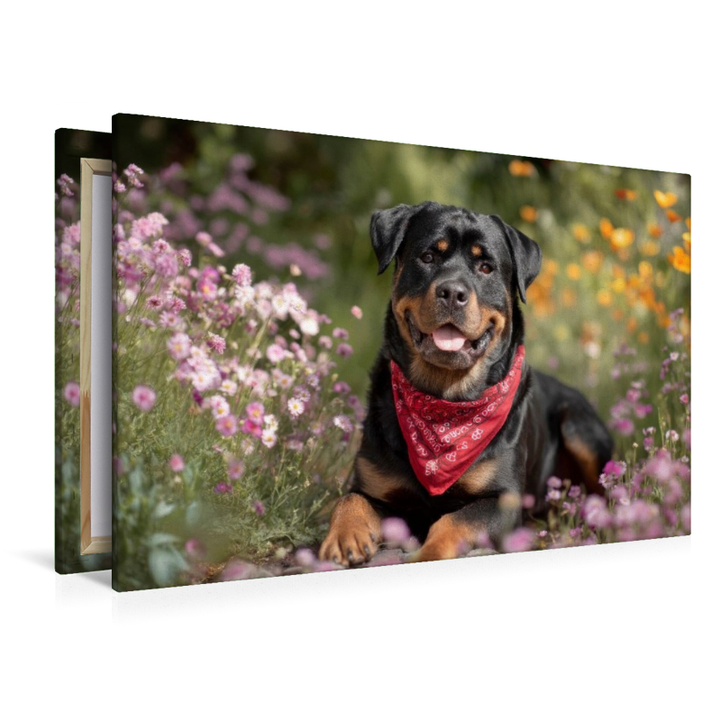 Rottweiler - Farbenfroher Hundemoment