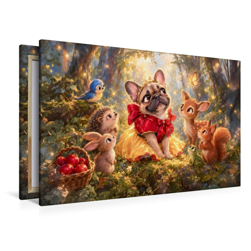 Epische Fantasy Französische Bulldogge Abenteuer Puzzle Kollektion mit Comicszenen