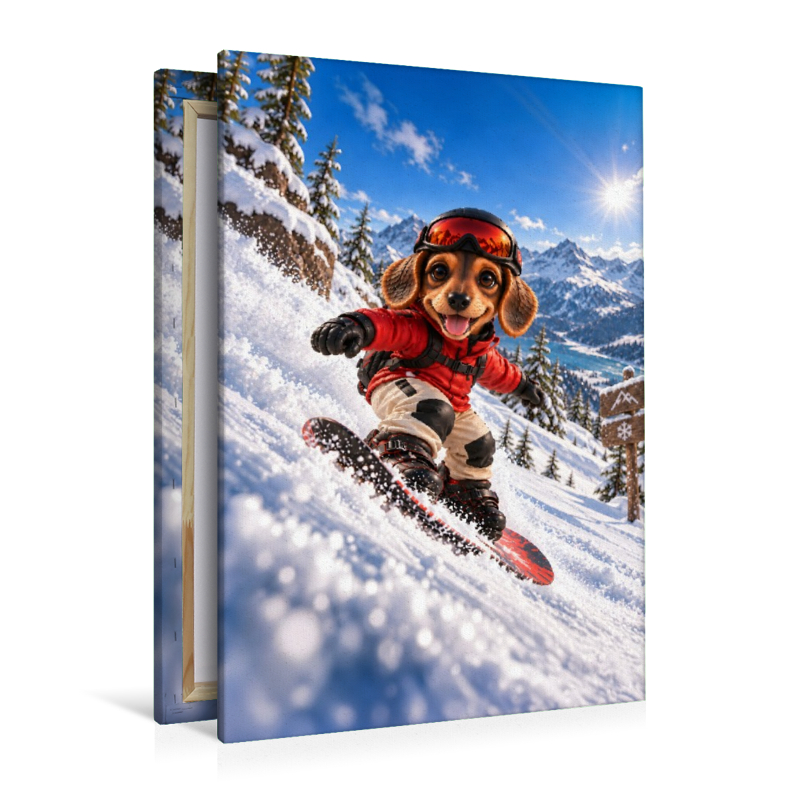 Dackel Lui – Snowboarder