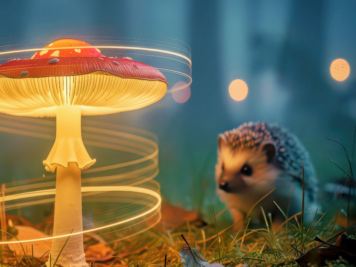 Pilzpoesie, kleine Wunder im Mooslicht.
