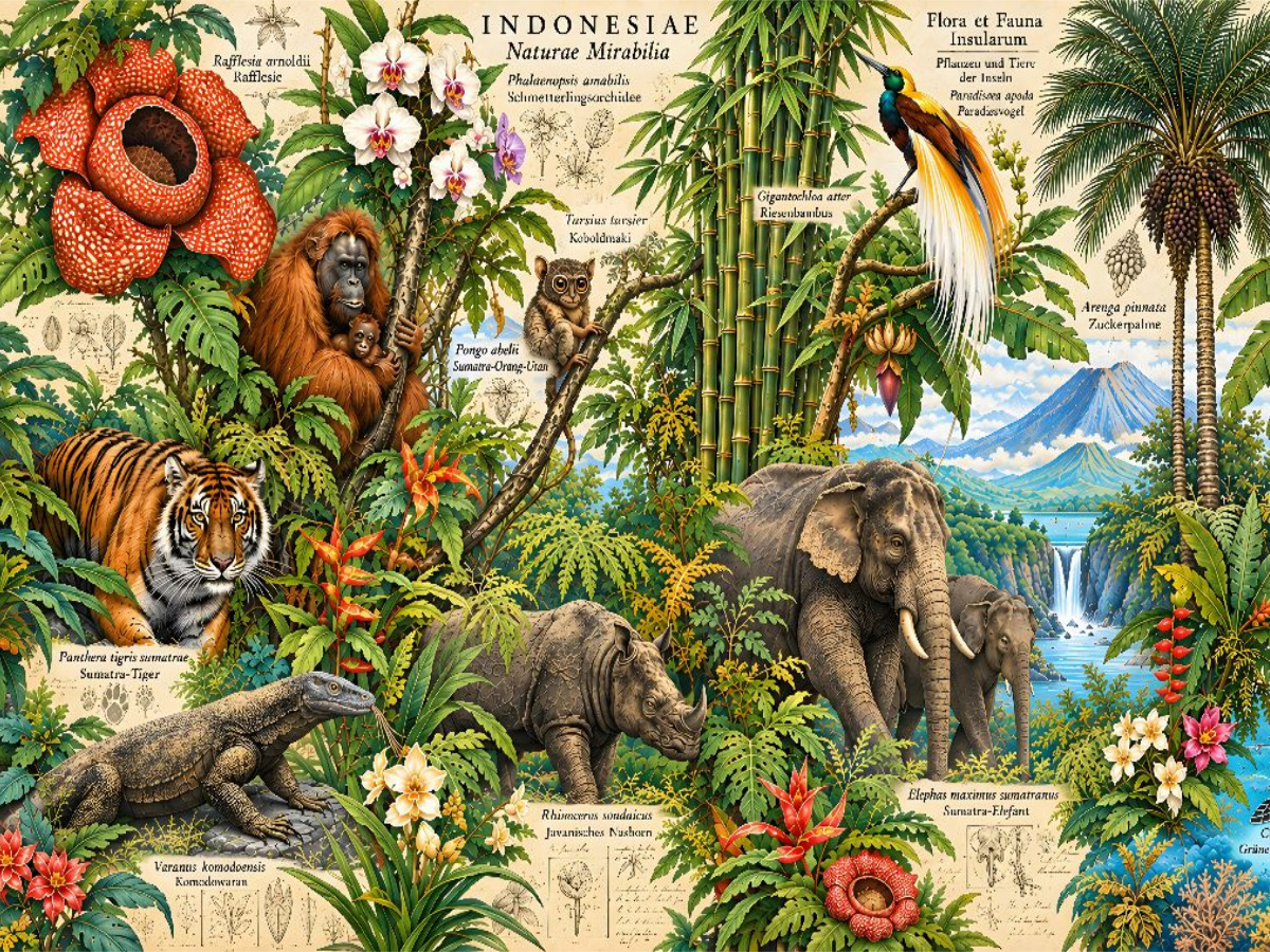 Naturhistorischer Atlas von Indonesien