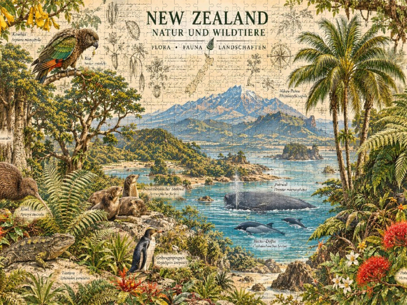 Naturhistorischer Atlas von Neuseeland