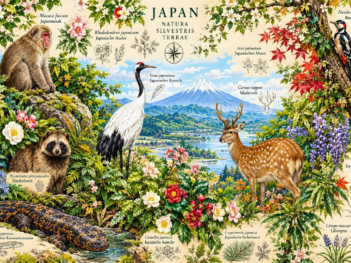 Naturhistorischer Atlas von Japan