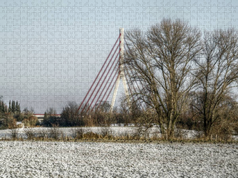 Rheinbrücke im Winter