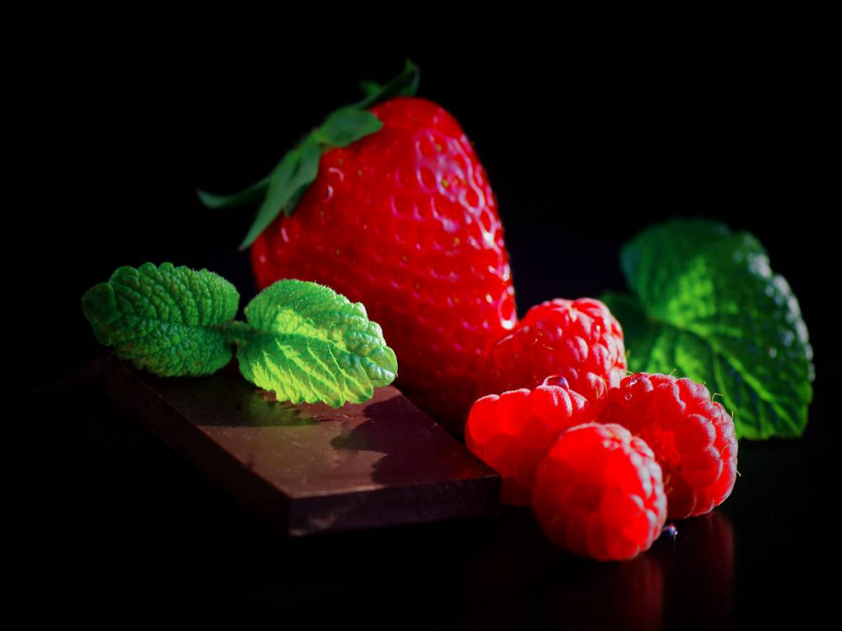 Feine Beeren und süße Schokolade