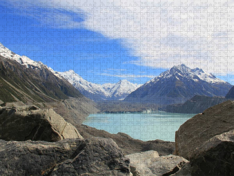 Tasman Glacier mit Gletschersee