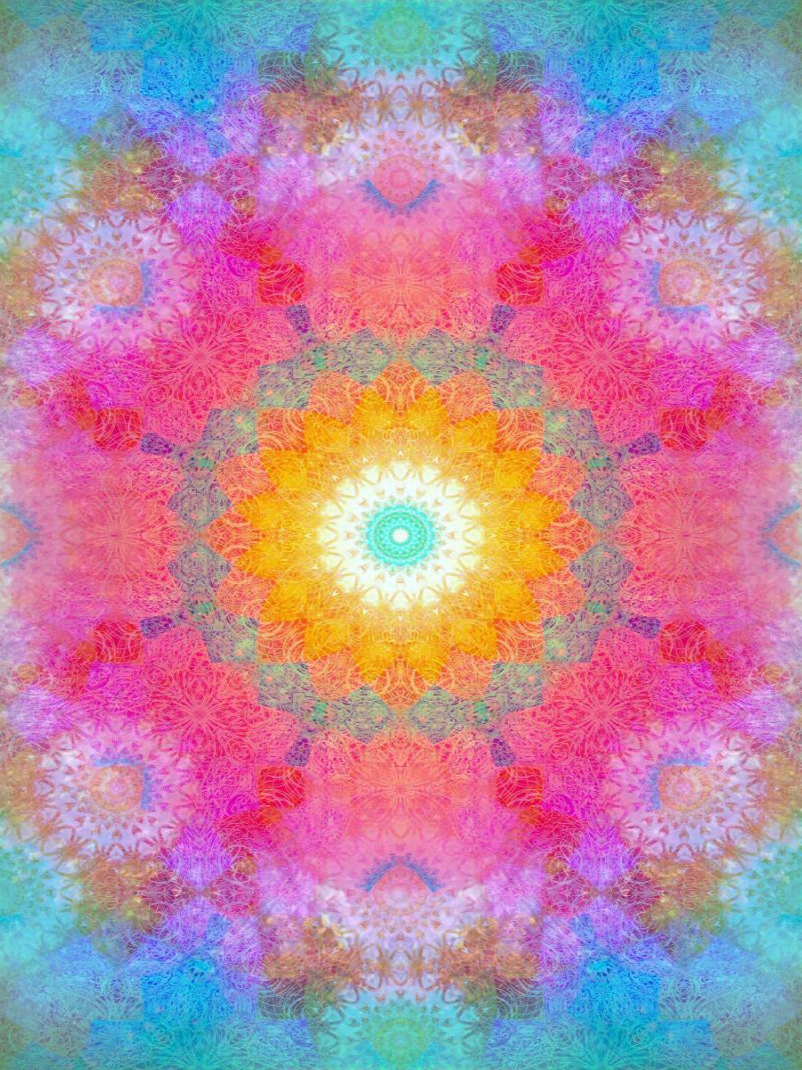 Feines Regenbogen Mandala
