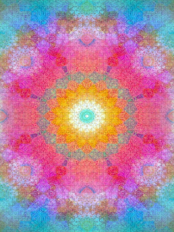 Feines Regenbogen Mandala