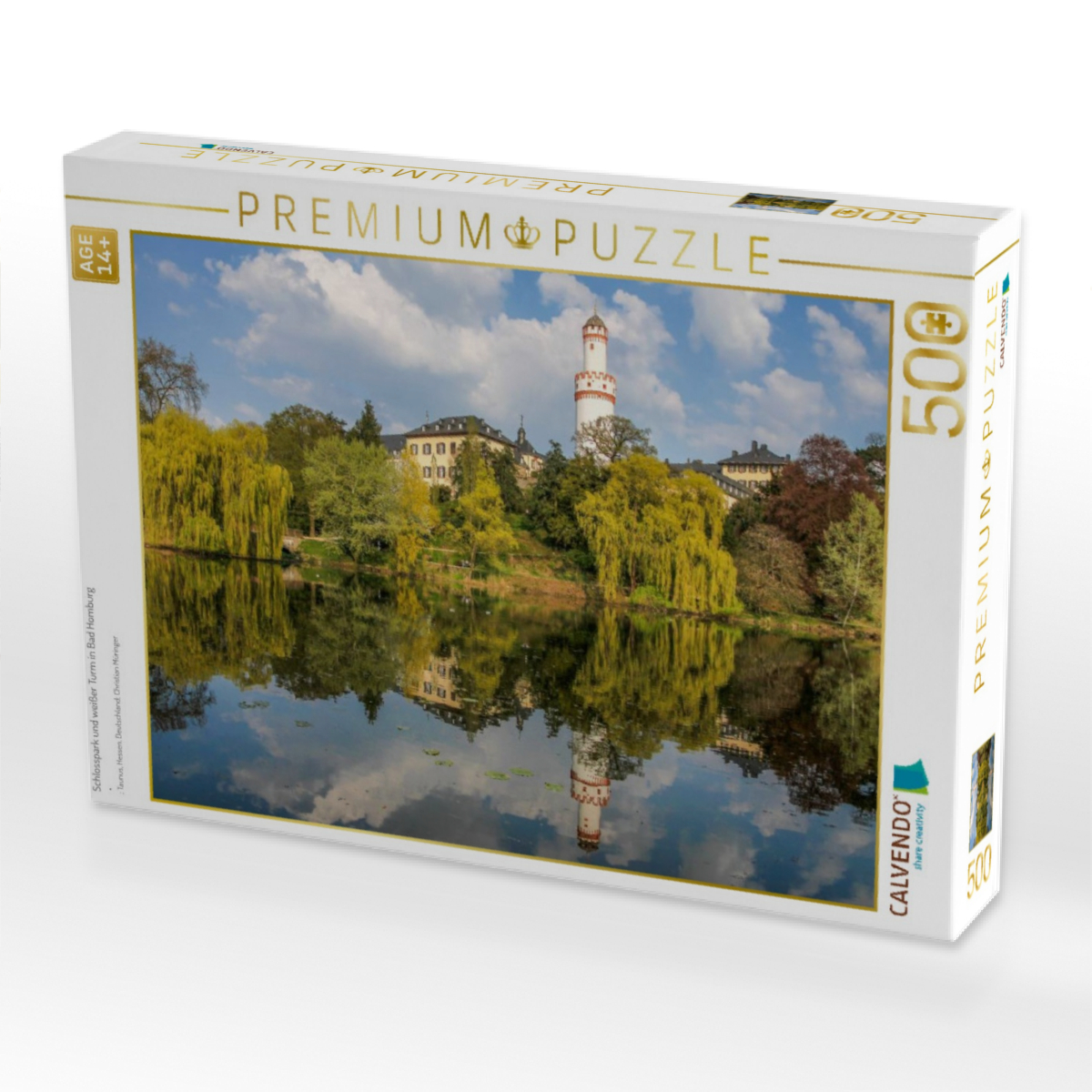 Schlosspark und weißer Turm in Bad Homburg