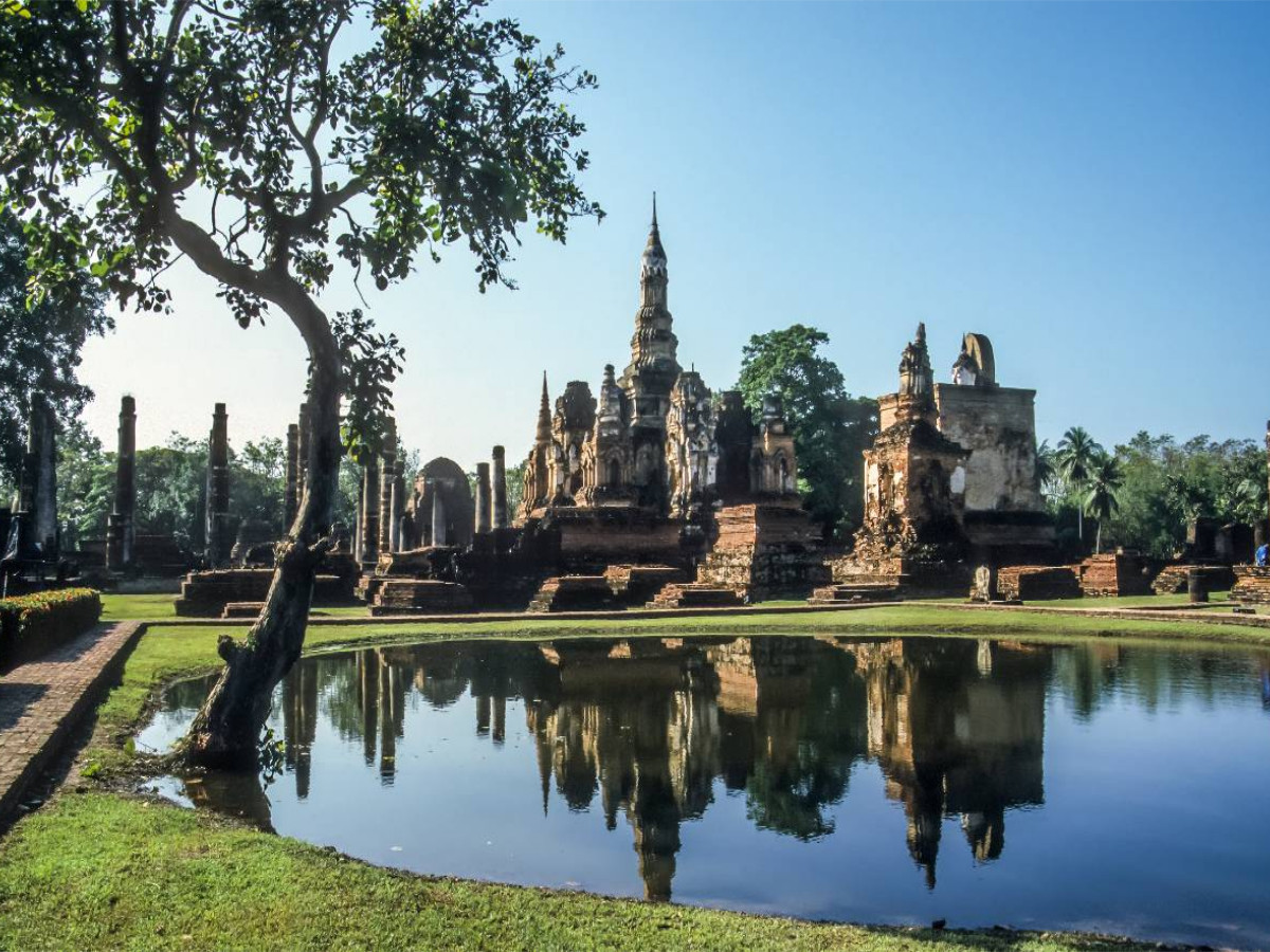 Tempelruine im Wat Mahathat, Sukothai