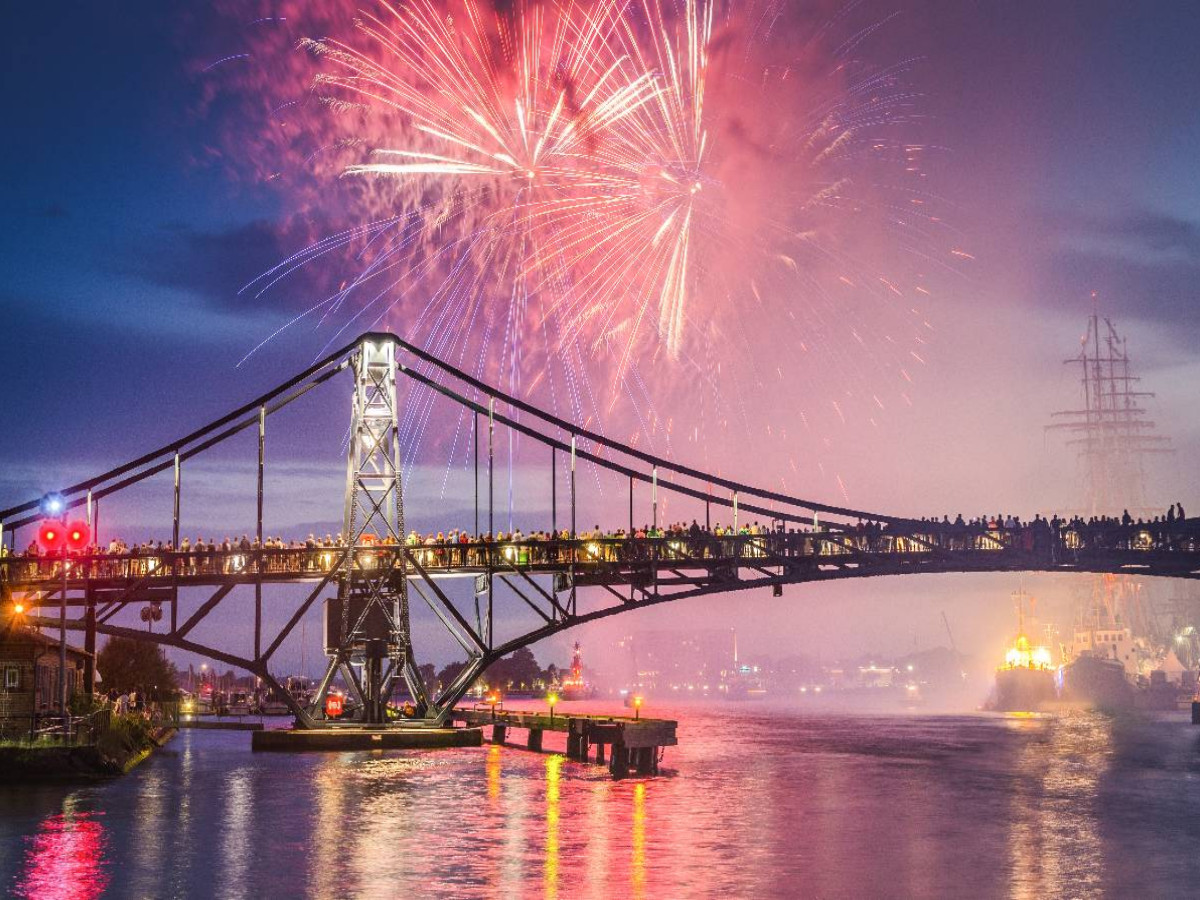 Abschlussfeuerwerk beim Wochenende an der Jade