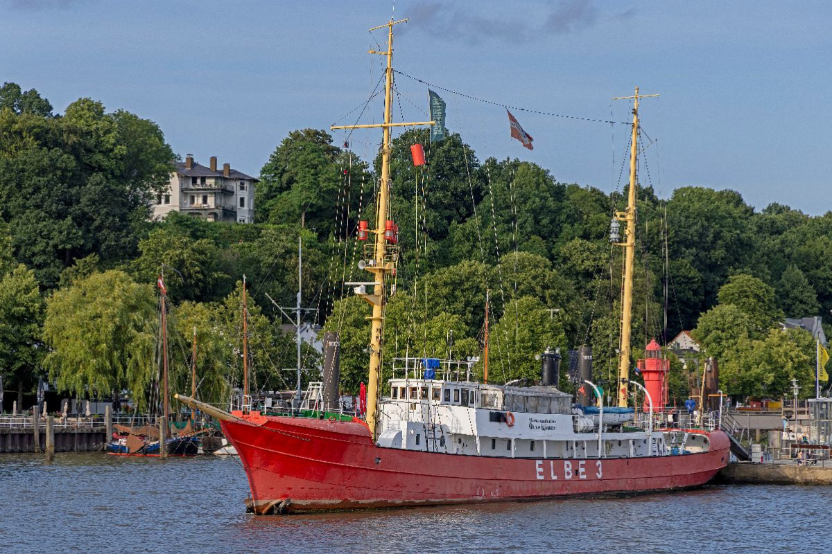 Feuerschiff Elbe 3, Museumshafen Oevelgönne, Hafen, Hamburg