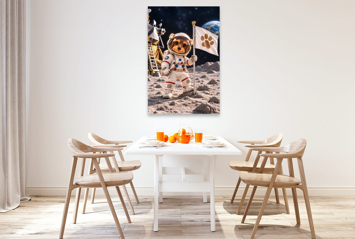 Motte als Astronautin