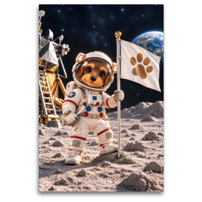 Motte als Astronautin