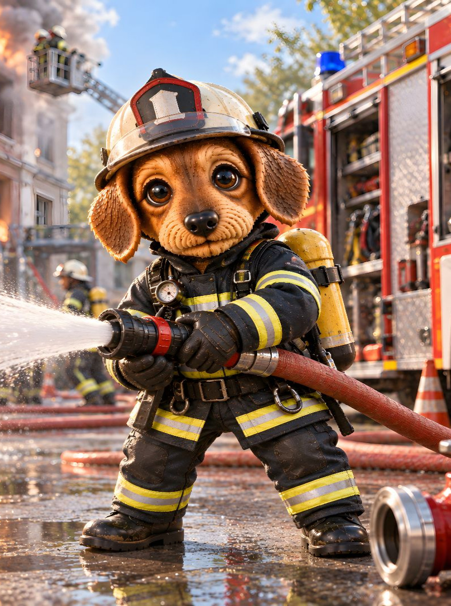Lui als Feuerwehrmann