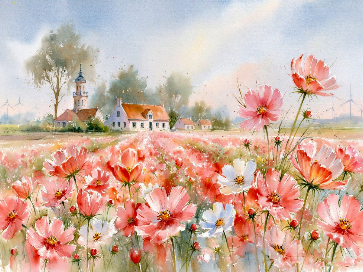 Ein Meer aus leuchtenden Blüten