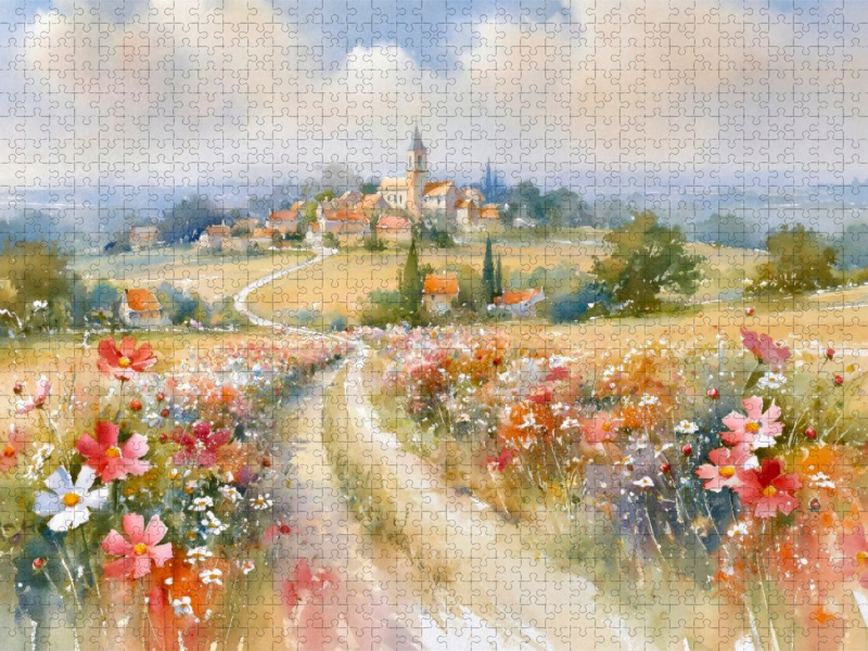 Ein Weg durch das Blumenmeer