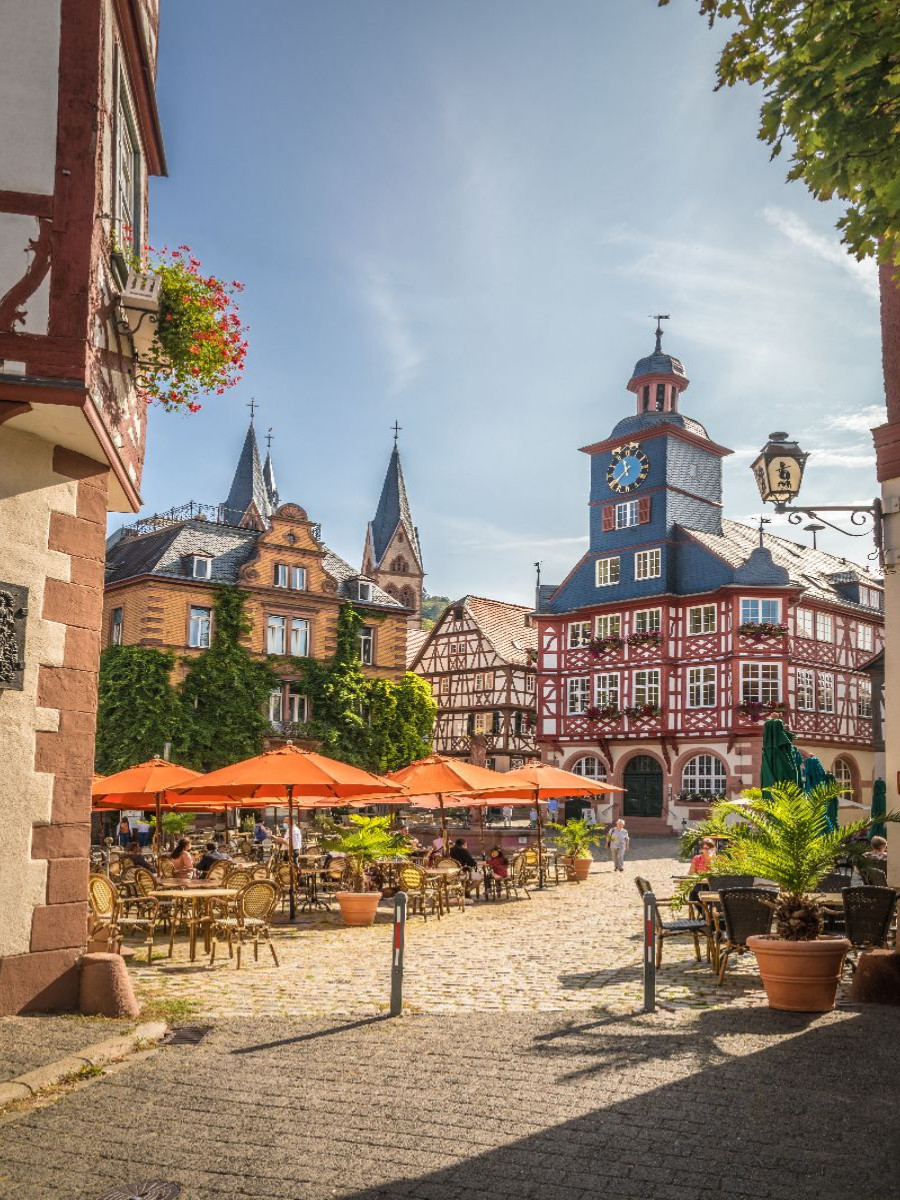 Rathaus am Marktplatz von Heppenheim, Hessen