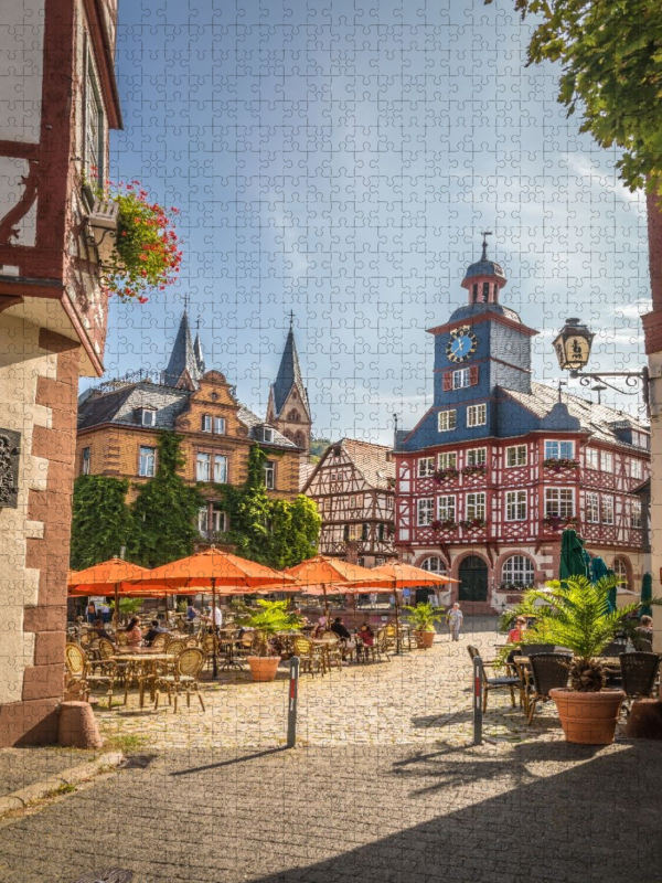 Rathaus am Marktplatz von Heppenheim, Hessen