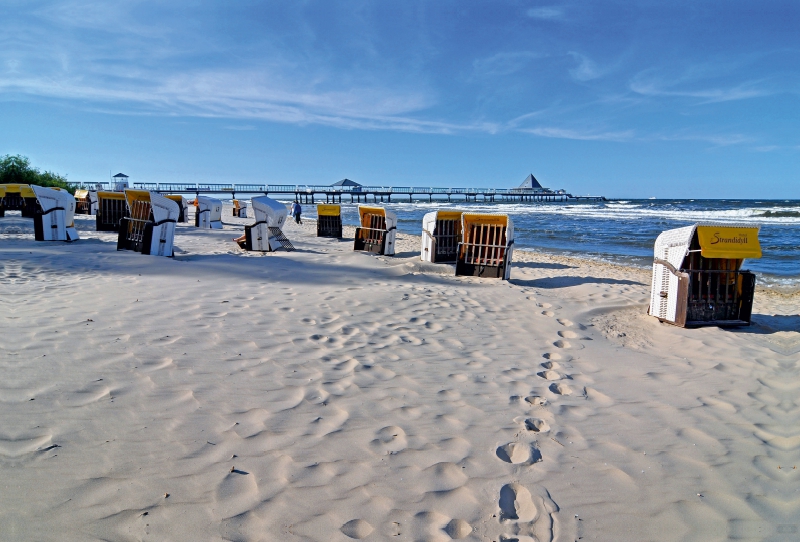 Spuren im Sand auf der Insel Usedom